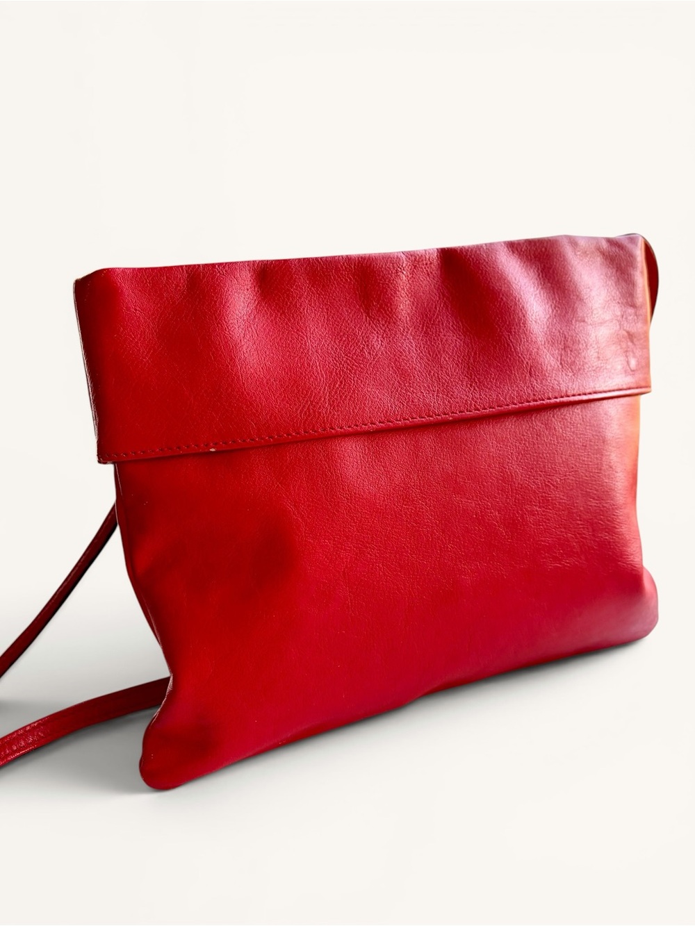 Vintage Red Leather Crossbody Bag - Bold Spirit Vintage - Picture 3 of 16